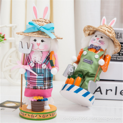 Christmas Hanging ornaments Wooden Rabbit crafts with 25CM